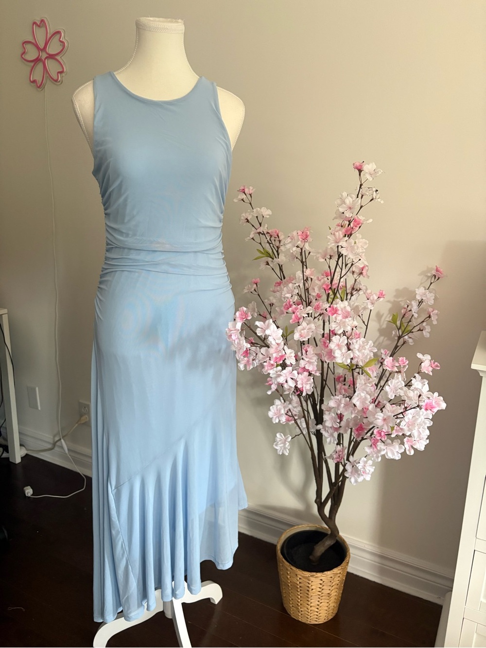 Steve Madden Light Blue Sleeveless Maxi Dress - Classic Women’s Dress